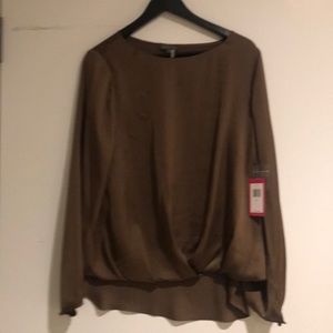 Long sleeve brown Vince Camuto blouse